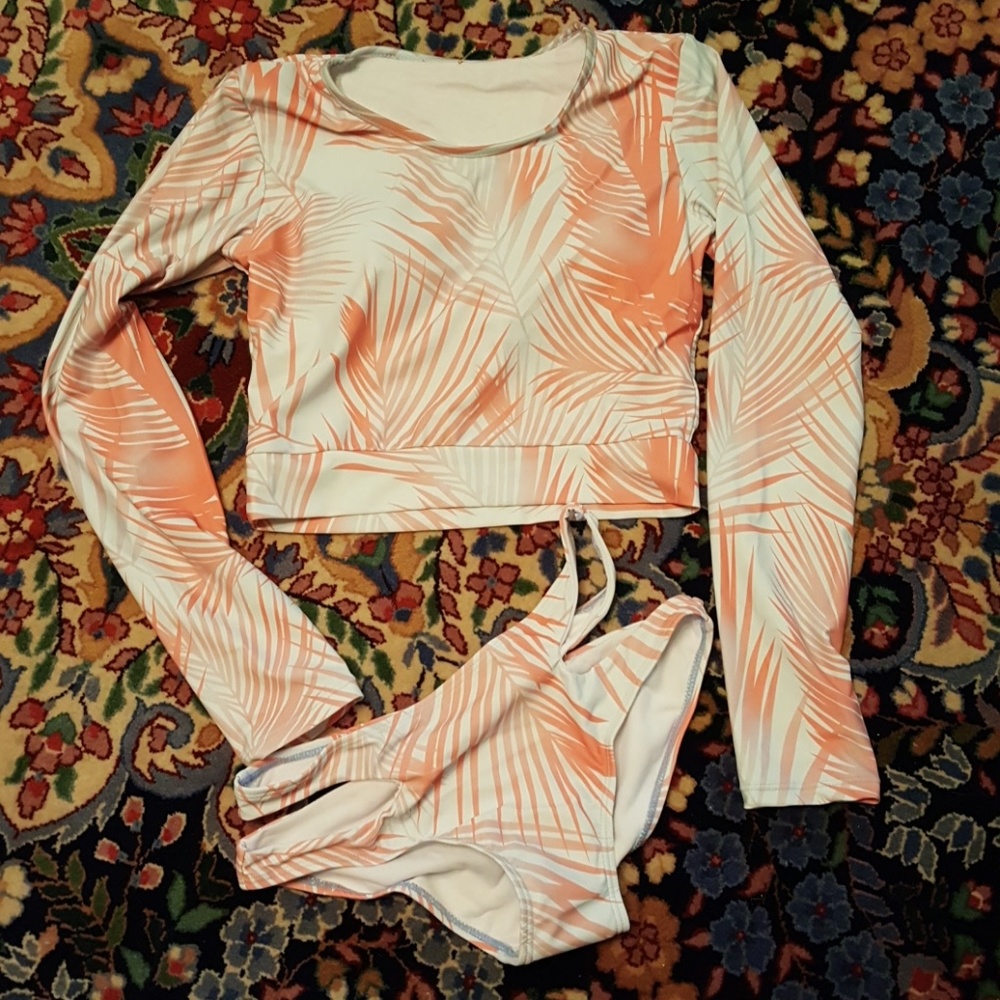 Rashguard w. Bottoms swimsuit crop top NBW
